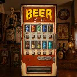 【オーダー無料】ビール BEER 酒 懐かしい 自動販売機 昭和レトロ 商店 店舗 自宅 照明 看板 置物 雑貨 ライトBOX