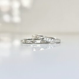 ペアリング「TIN」hammer  錫　錫婚式