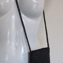 ８７２９　型染めと男絣で作ったポシェット　