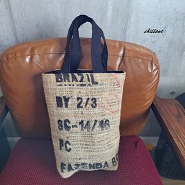 コーヒー麻袋バッグ：BRAZI：Coffee Hemp【0942】