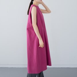 dry touch cotton/sleeveless dress/berry