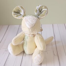 こぎん刺しの動物ぬいぐるみ　アナベルねずみ