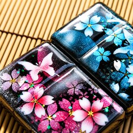ペアzippoケース「阿」 ライター ジッポ 和柄 工芸 職人 送料無料 名入れ 桜 手作り ハンドメイド プレゼント ギフト