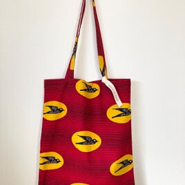 Tote bag　L　-swallow red-