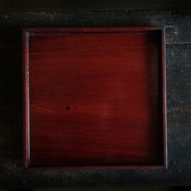 深く美しい色味◆伊勢漆器　胡桃足膳　角盆　古物　古民家　骨董・antiques　明治〜昭和初期　i6