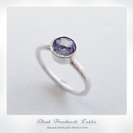 〚 gemstone 〛sv925 simple 5mm tanzanite ring