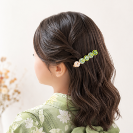 Hina様ご確認用☆ベビーヘアクリップ つまみ細工】うさぎのベビーヘアクリップ｜七五三・初節句・ひな祭り