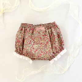【即納・一点限定】90cm赤ちゃんブルマ　綿100　ピンク　花柄　レース　かぼちゃパンツ　ベビー　可愛い　2歳　ギフト　春夏秋冬