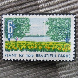 アメリカ1969年　切手ブローチ 10917