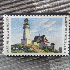 アメリカ1970年　切手ブローチ 10940