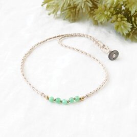 Petite Line Short Necklace（クリソプレーズ）