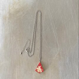 Vintage 70s-80s retro botanical flower resin necklace