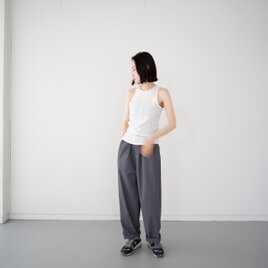 organic gauze sleeveless top/white