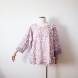 リバティ　ベッツィ・チェックのゆったりブラウス　