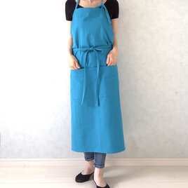 ヴィンテージソフト加工。しっかり厚手で頼れる一枚。コットンリネンフルエプロン。