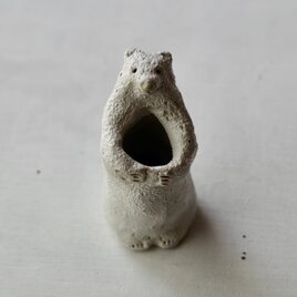 野草のための花瓶　くま