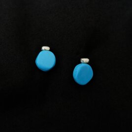 ターコイズとシルバーのピアス SV