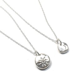 太陽と月 シルバー ペアネックレス PE-172