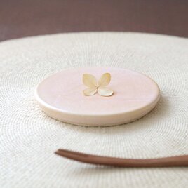 桜花窯変釉の台小皿 ＊ １
