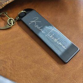 名入れゴルフネームタグ 高級ステンレス刻印 キーホルダー キャディバッグバッグタグ セミオーダー ギフト ペアお揃い 記念品