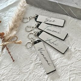 名入れゴルフネームタグ 高級ステンレス刻印 キーホルダー キャディバッグバッグタグ セミオーダー ギフト ペアお揃い 記念品