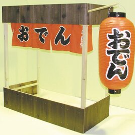 【屋台什器】★木製折り畳み屋台★　組み立て式　おでん屋台　展示　祭　イベント　文化祭　コンビニ　マルシェ