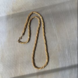 Vintage retro twist rope chain long necklace