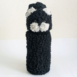 水筒カバー(500ml) ねこ ブラック