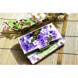 名刺入れ「句」カードケース 和柄 和風 桜 伝統工芸 職人 手作り ハンドメイド 名入れ 送料無料 ギフト プレゼント