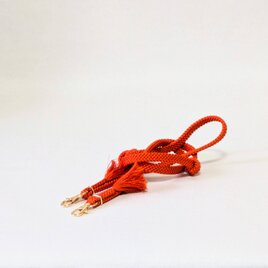 着物リメイク　帯締めで作ったスマホショルダー、スマホストラップ