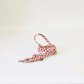 着物リメイク　帯締めで作ったスマホショルダー、スマホストラップ