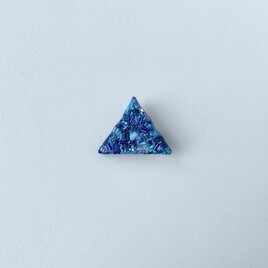 "summer night sky"夏の夜空を閉じ込めた/三角刺繍ブローチ