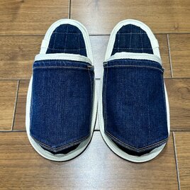 男性用★洗濯機丸洗いOK★スリッパ•室内履き★デニムリメイク　ルームシューズ