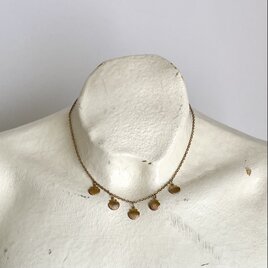 Vintage 70s-80s retro gold tone shell necklace