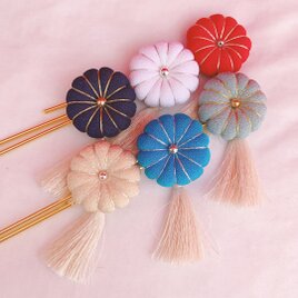 菊の花☆かんざし☆祭☆祇園祭☆御神輿☆タッセル☆お祭り髪飾り☆成人式髪飾り☆卒業式髪飾り☆簪☆浴衣ヘア☆浴衣ヘア☆よさこい髪飾り