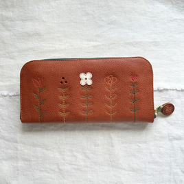 【PREMIUM】" LIFE " 刺繍 長財布／[Piece 26L]