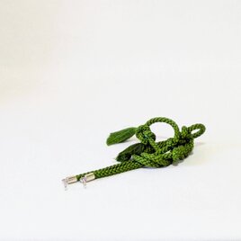着物リメイク　帯締めで作ったスマホショルダー、スマホストラップ