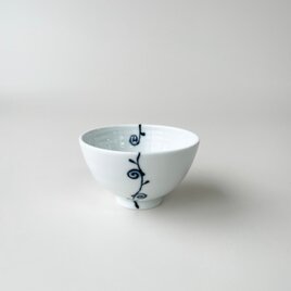 一本つる草 お茶わん(大) 青