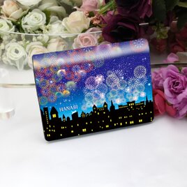 定期入れ/パス入れ/名刺入れ  カードケース 【花火Ⅲ（HANABI Ⅲ）】（名入れ可）