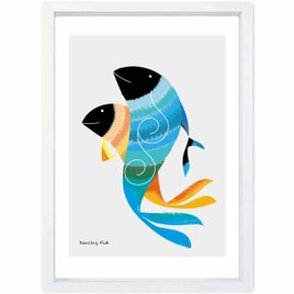 ダンシング　魚　送料無料 　アート/sei新着作品/新着順　イラスト　ポスター　アートポスター　4108