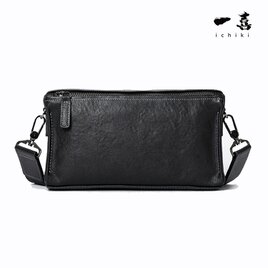 本革マルチウェイショルダーバッグ｜大人のための牛革クラッチ & ショルダーバッグ ブラック　S60