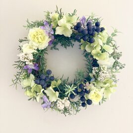 グリーン紫陽花のリース