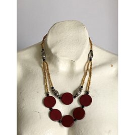 Vintage retro ethnic beads necklace