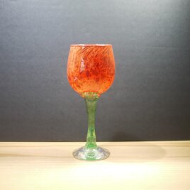 Alster ワイングラス 赤い薔薇 アートガラス スウェーデン