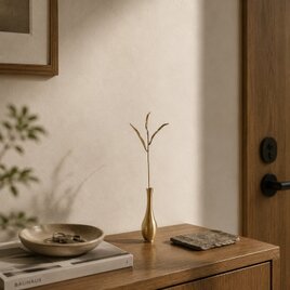 真鍮 三葉のブランチ 一輪挿し ミニフラワーベース インテリア｜ENシリーズ