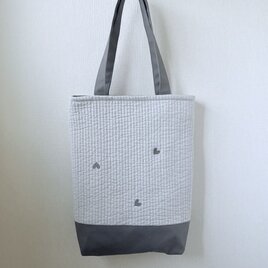 ヌビのマチ付きトートバッグ（ハート刺繍）