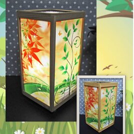 ◆華燭の宿り木=「春秋の彩」／美を高めるラミネート／LED昼白色･桧枠造・フイルム加工・軽量／至福の灯火!!