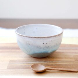 白釉と水色釉薬のかけ分け small