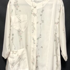 ８７７５　柄入り絽の着物で作ったジャケット