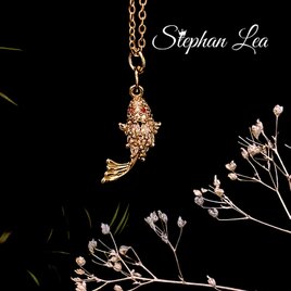 期間限定◆Stephan Lea◆アレルギー対応〜18Kメッキキュービックジルコニア鯉のぼりゴールドネックレス